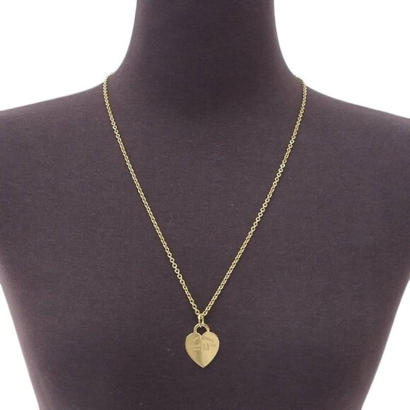 TIFFANY&Co. Return to TIFFANY & Co. Necklace Heart tag K18 yellow gold hea - Picture 1 of 7